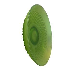 RARE! Vintage Satin Mist Lime by Indiana Glass Diamond Point Bowls 14in